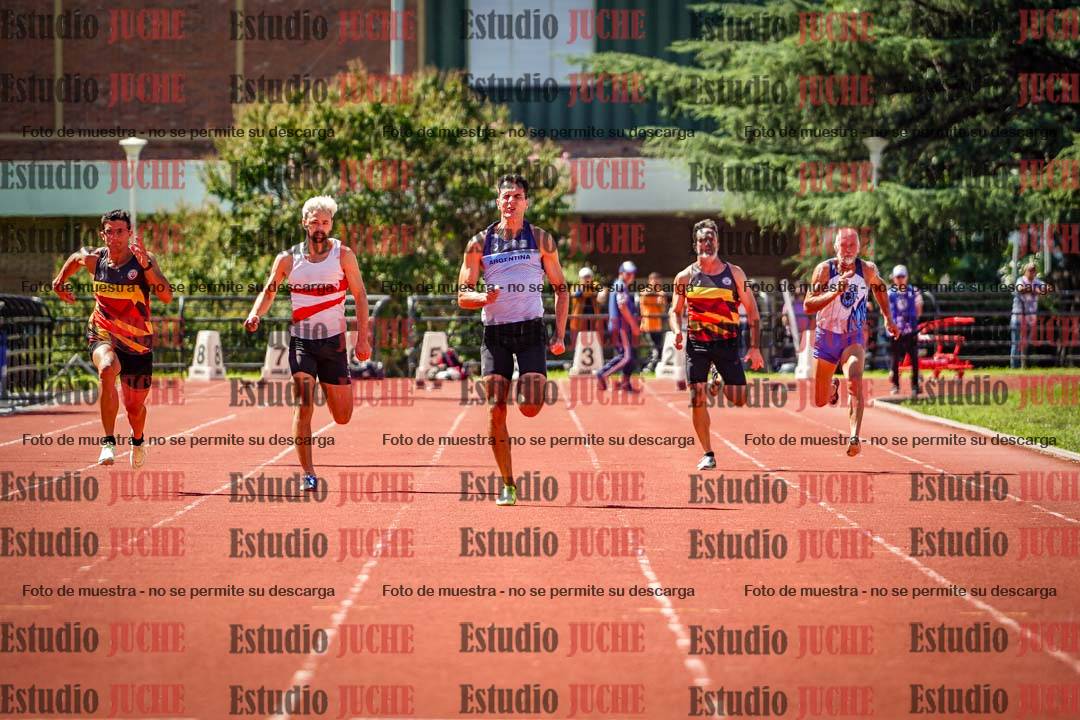 Fotos de los 100 m llanos de varones - decatlón 1