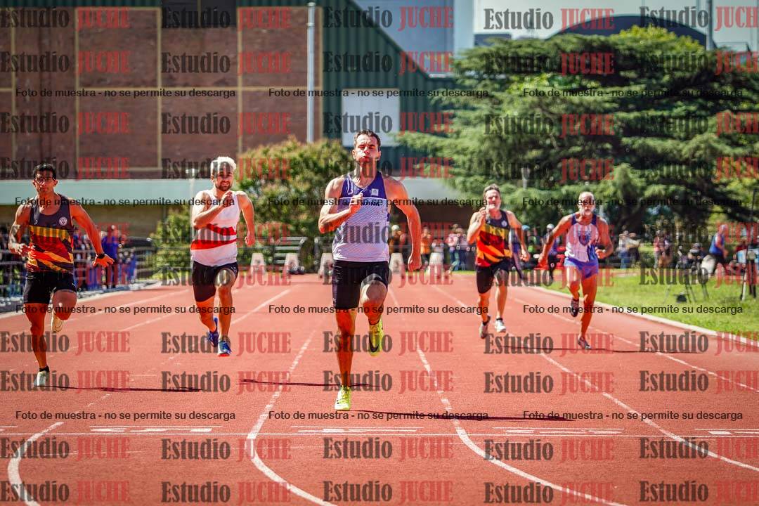 Fotos de los 100 m llanos de varones - decatlón 1