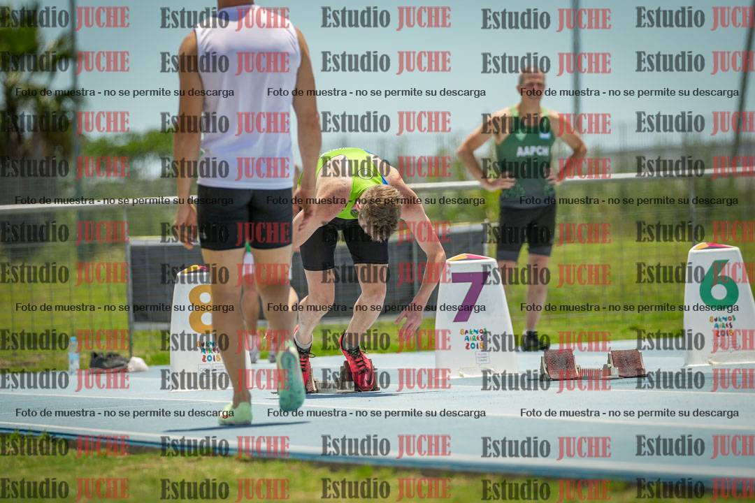 Fotos de los 100 m llanos de varones
