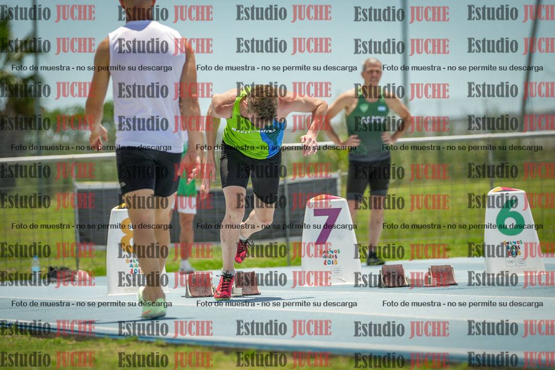 Fotos de los 100 m llanos de varones