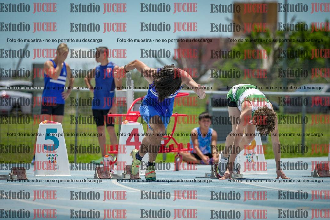 Fotos de los 100 m llanos de varones