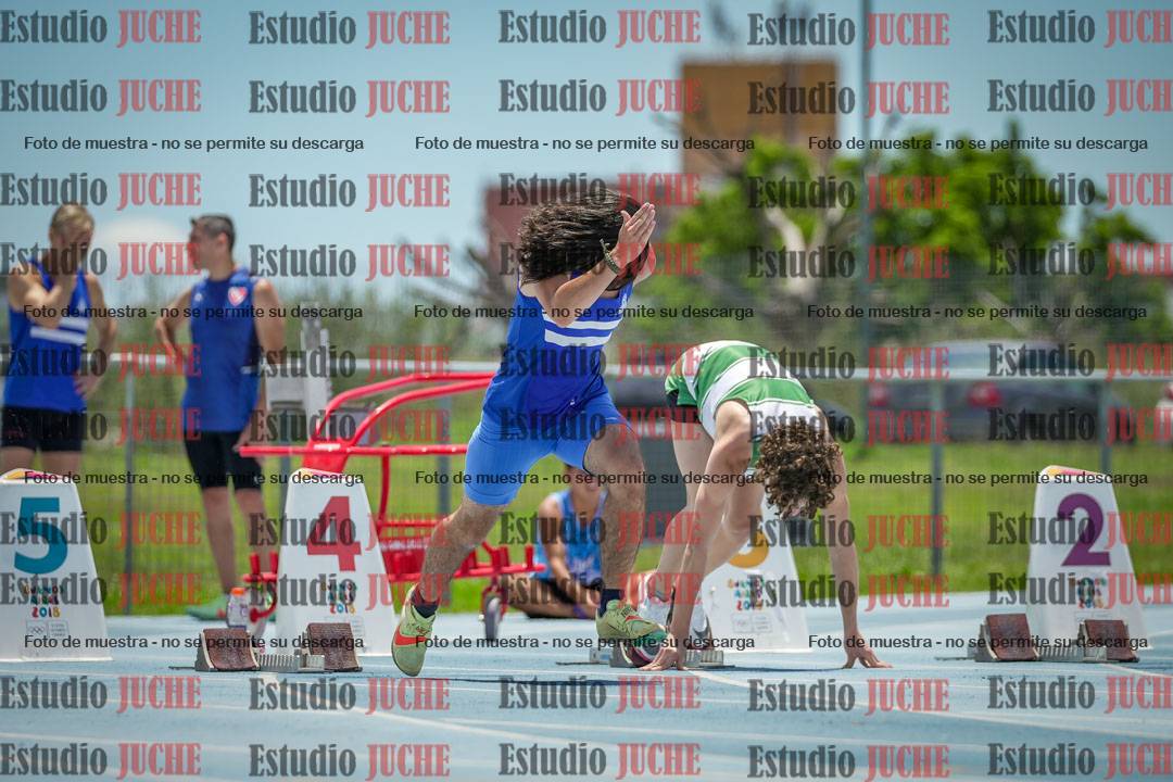 Fotos de los 100 m llanos de varones