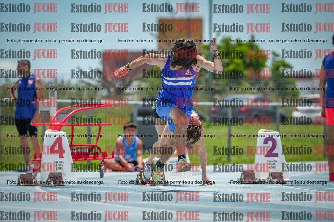 Fotos de los 100 m llanos de varones