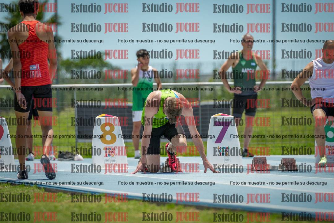 Fotos de los 100 m llanos de varones