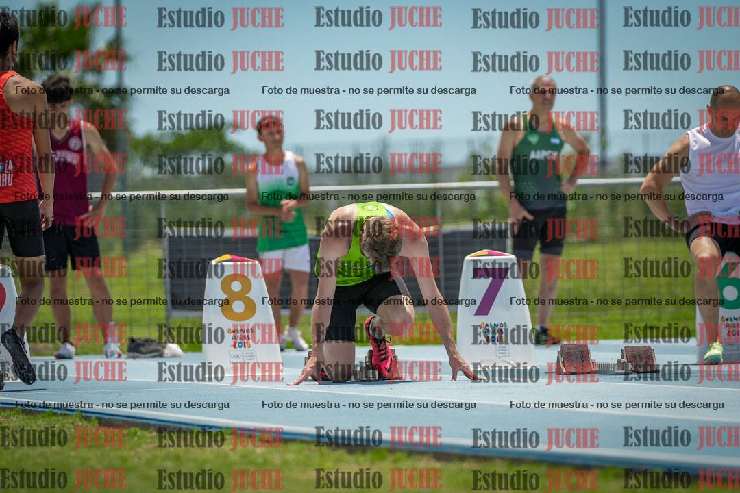 Fotos de los 100 m llanos de varones