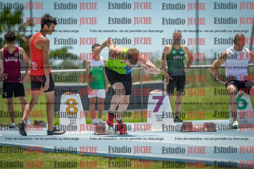 Fotos de los 100 m llanos de varones