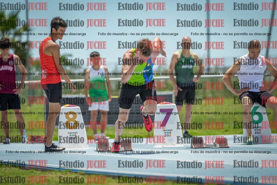 Fotos de los 100 m llanos de varones