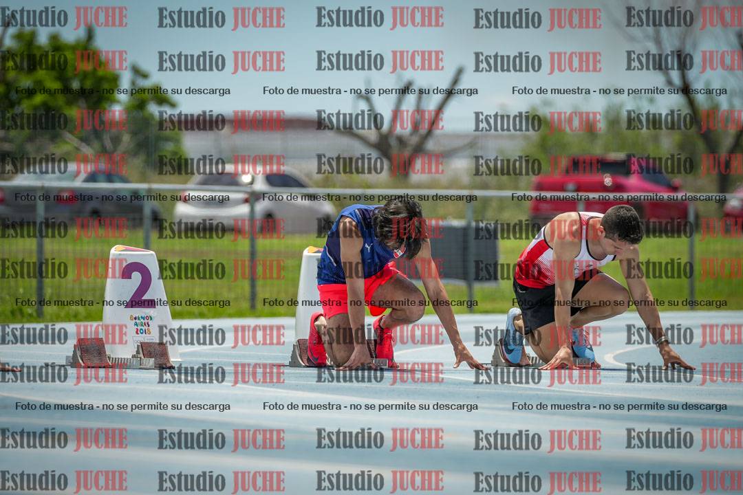 Fotos de los 100 m llanos de varones