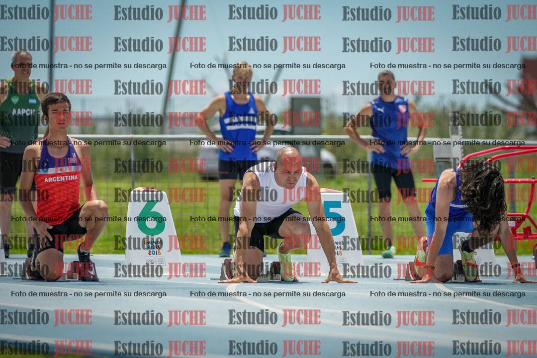 Fotos de los 100 m llanos de varones