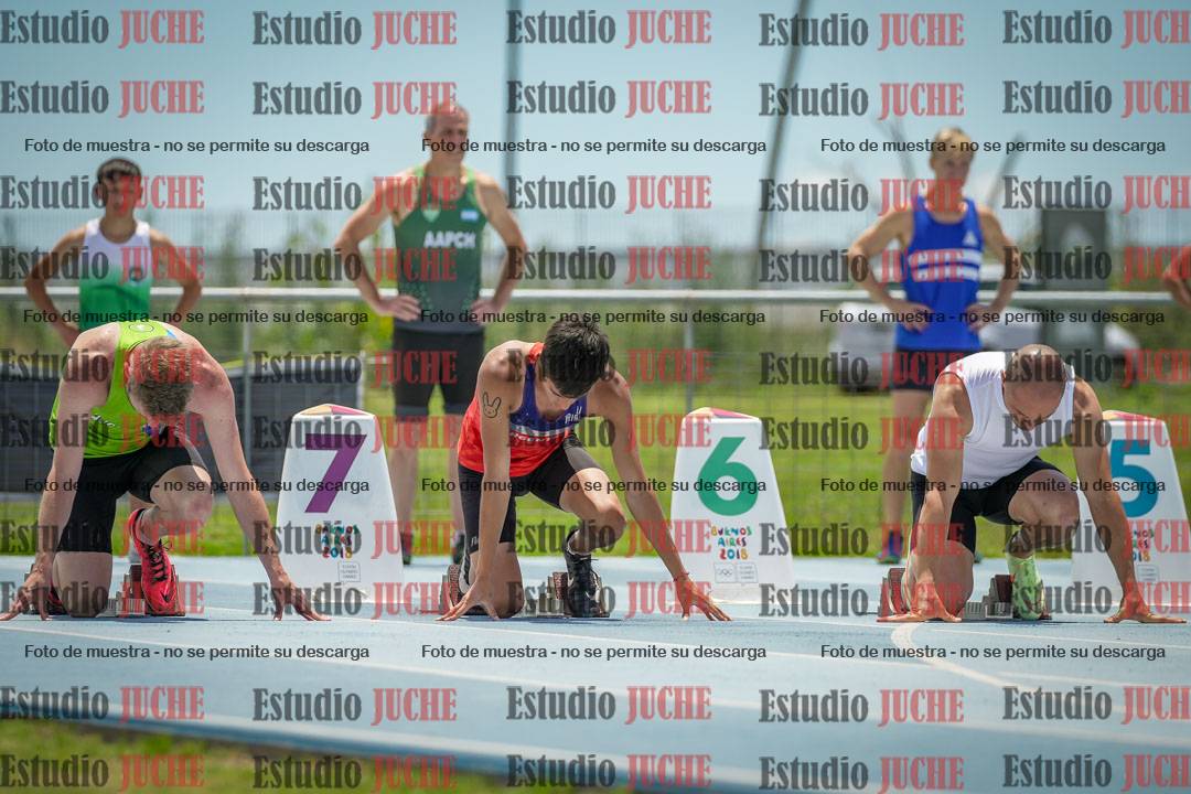 Fotos de los 100 m llanos de varones