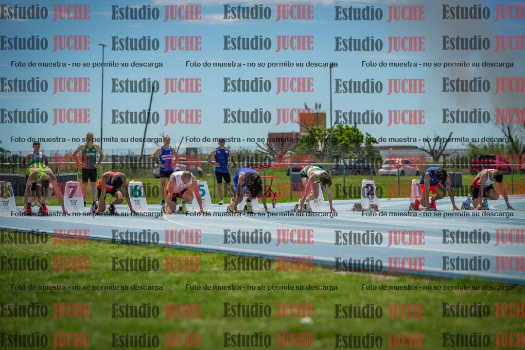Fotos de los 100 m llanos de varones