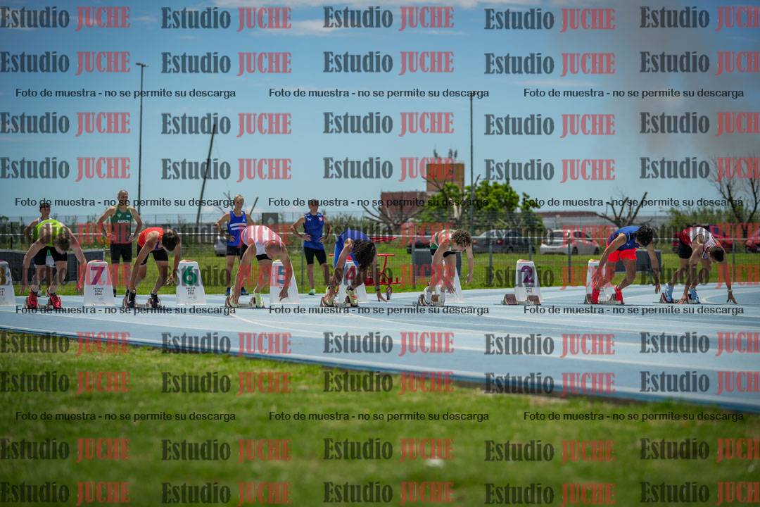 Fotos de los 100 m llanos de varones