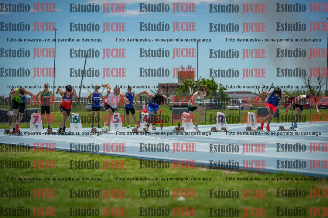 Fotos de los 100 m llanos de varones