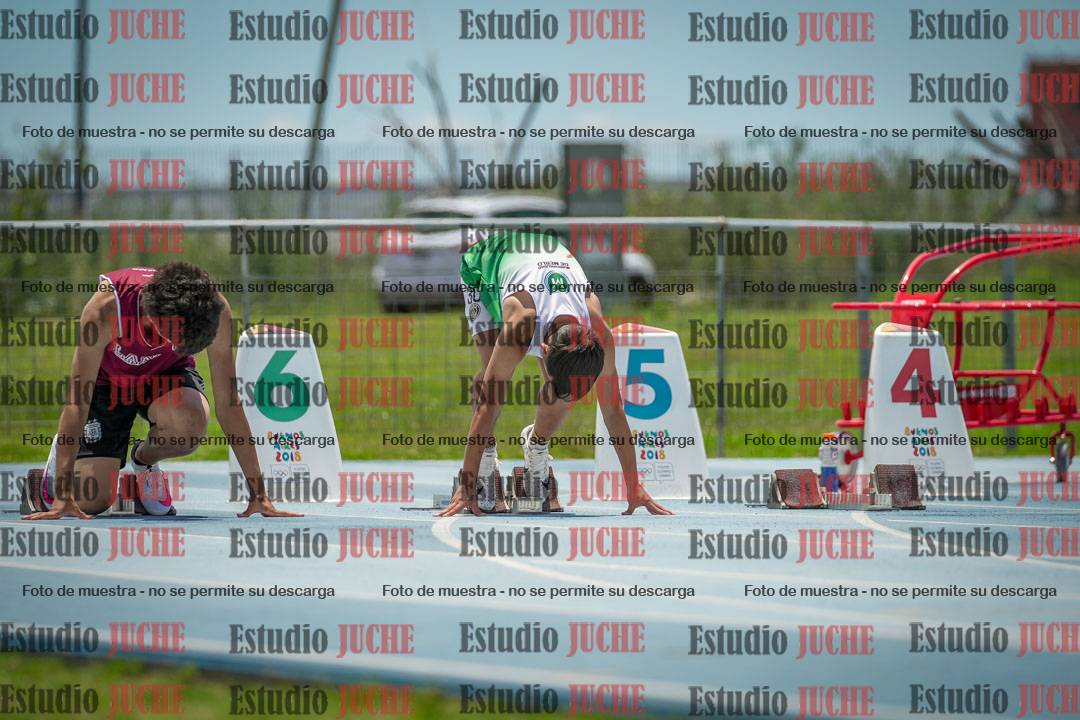 Fotos de los 100 m llanos de varones