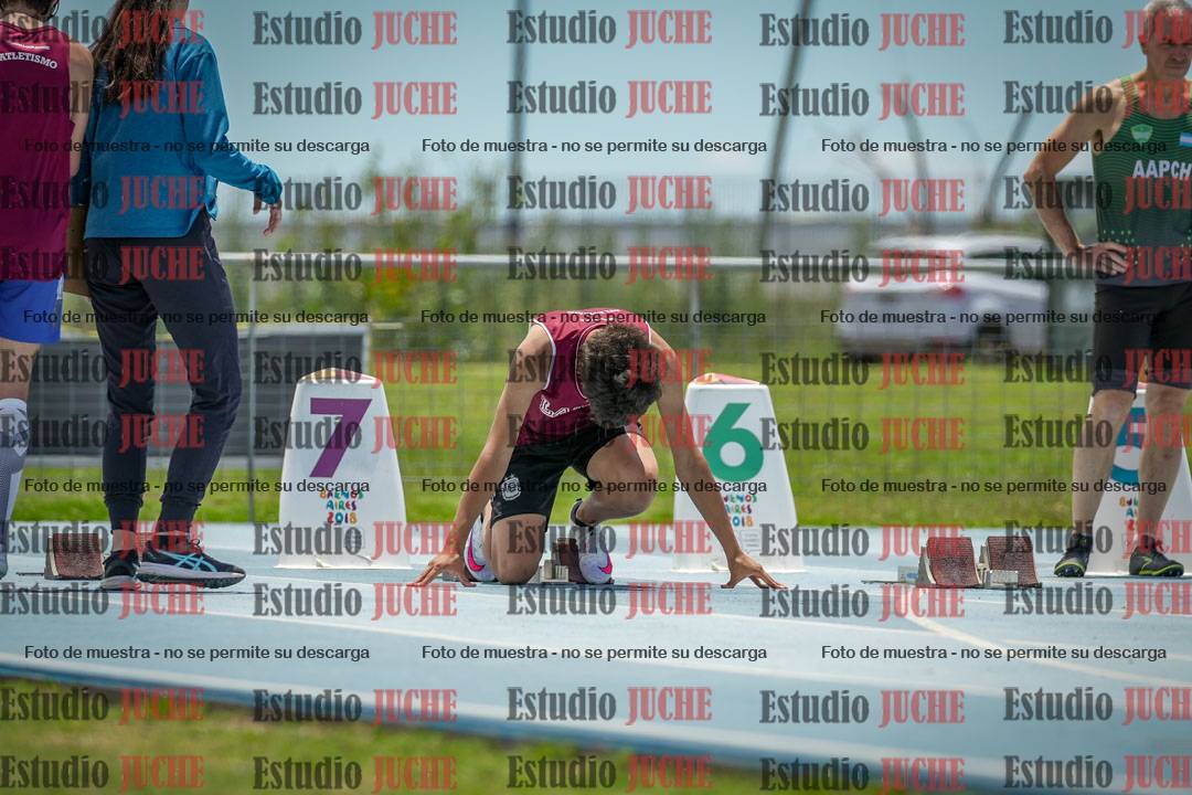 Fotos de los 100 m llanos de varones