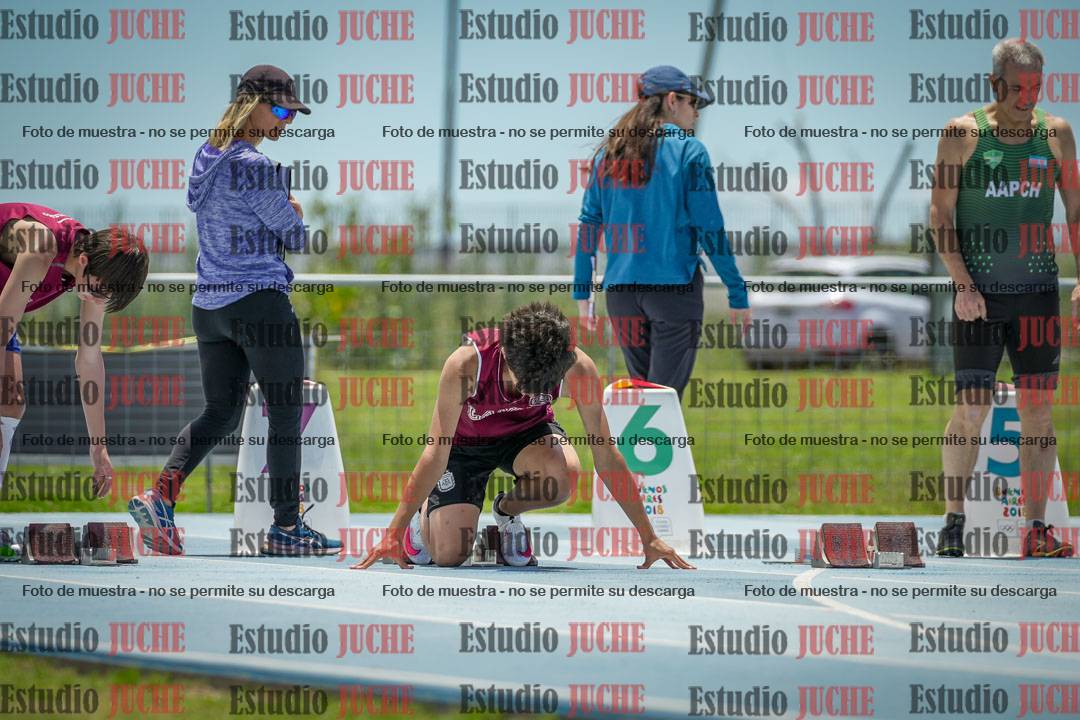 Fotos de los 100 m llanos de varones