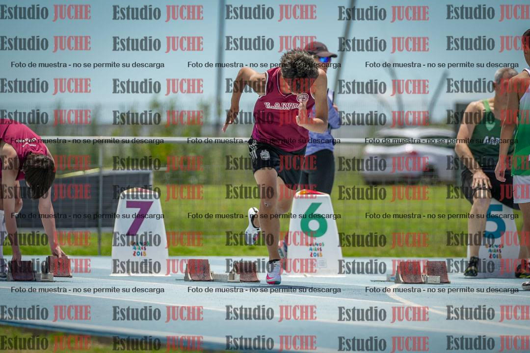 Fotos de los 100 m llanos de varones