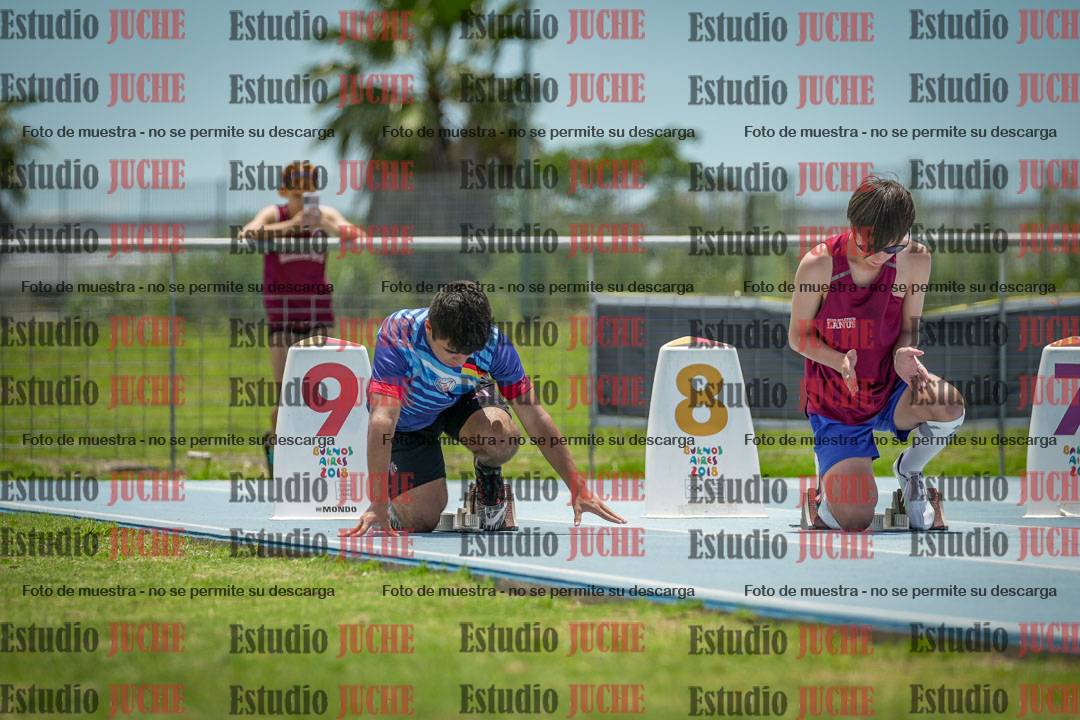 Fotos de los 100 m llanos de varones