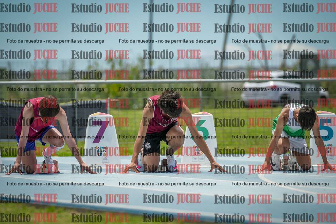 Fotos de los 100 m llanos de varones