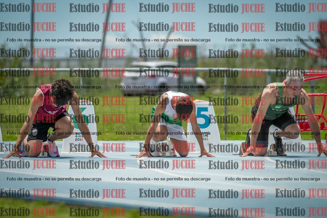Fotos de los 100 m llanos de varones