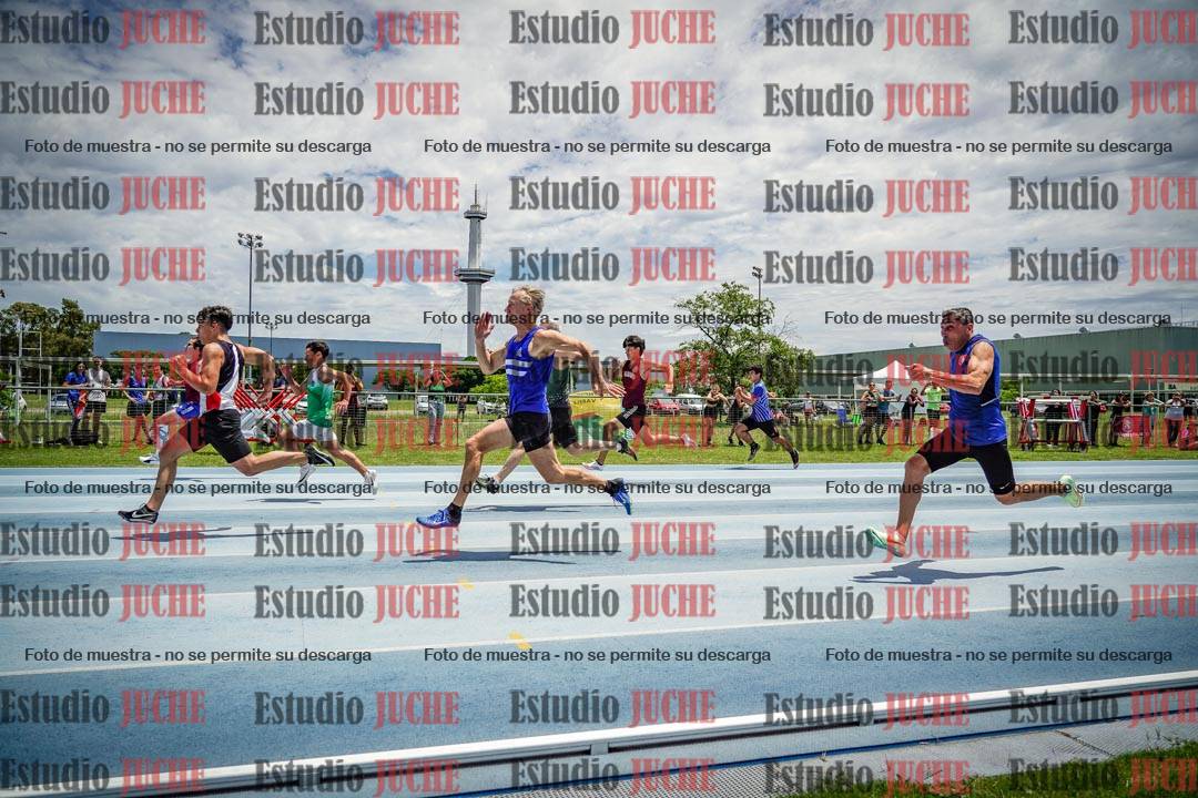 Fotos de los 100 m llanos de varones
