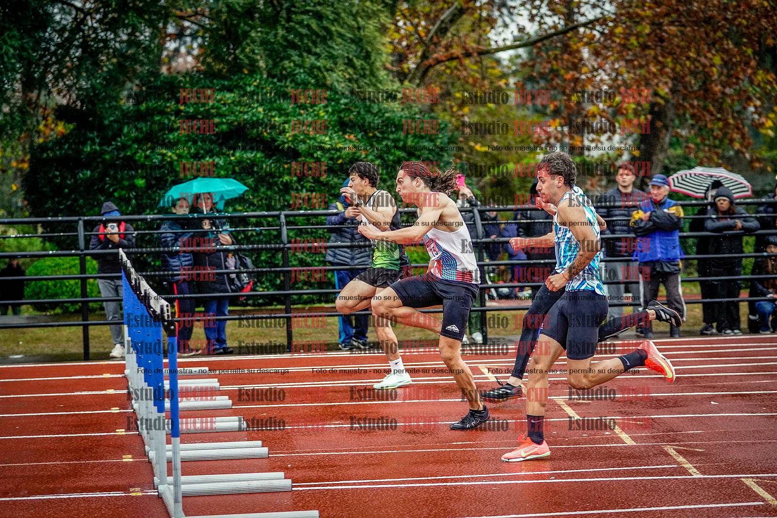 Fotos de los 110 m con vallas de varones - FINAL