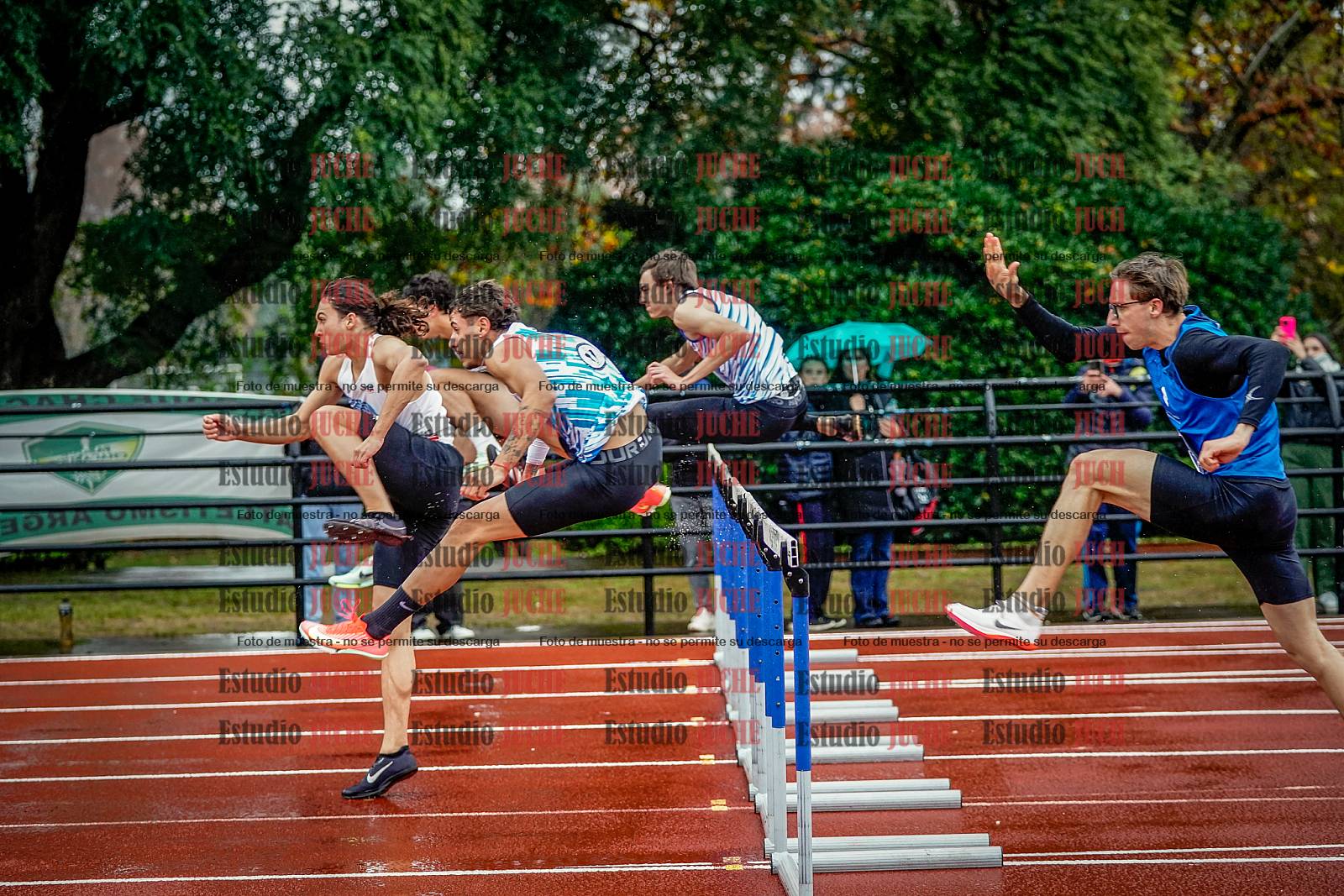 Fotos de los 110 m con vallas de varones - FINAL
