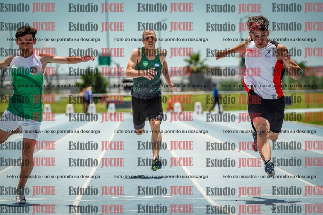 Fotos de los 100 m llanos de varones