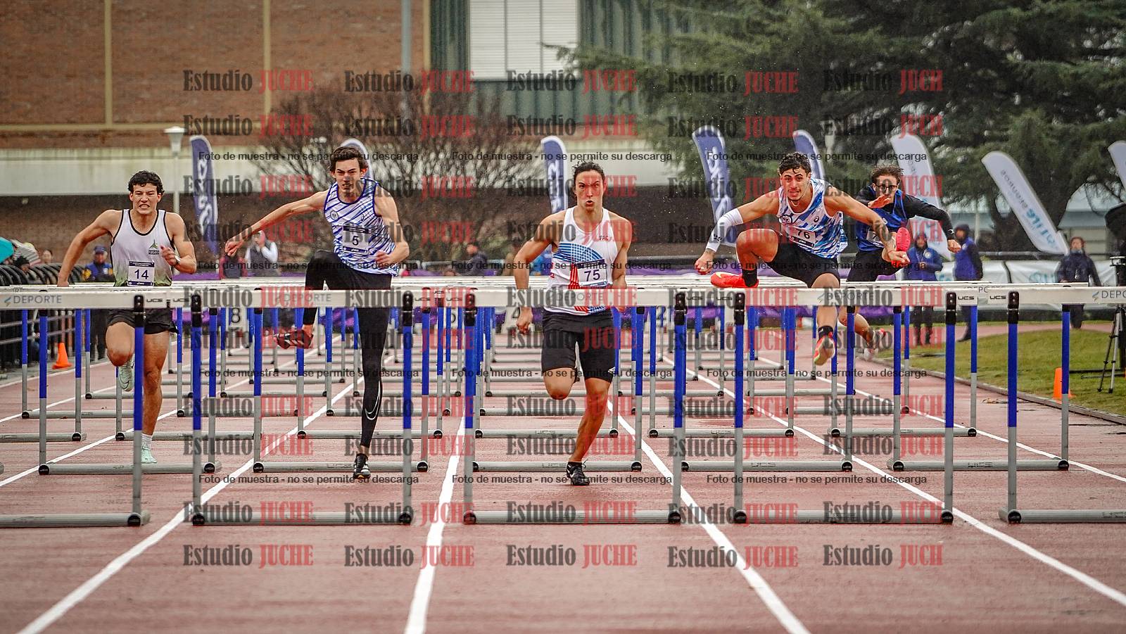 Fotos de los 110 m con vallas de varones - FINAL