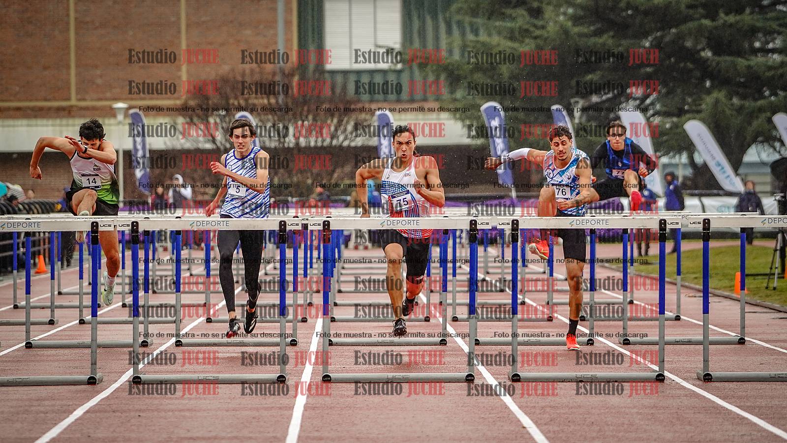 Fotos de los 110 m con vallas de varones - FINAL