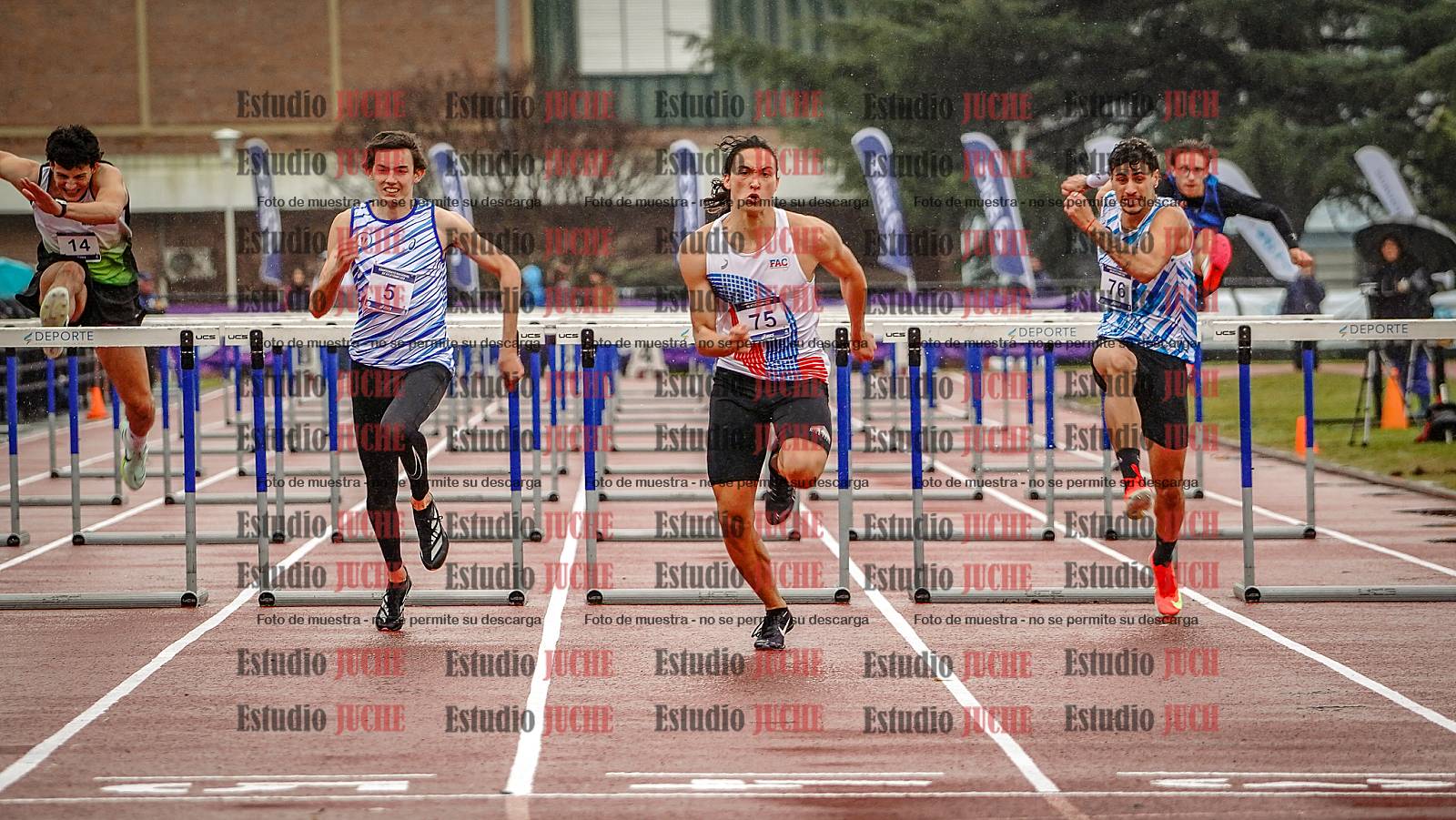 Fotos de los 110 m con vallas de varones - FINAL