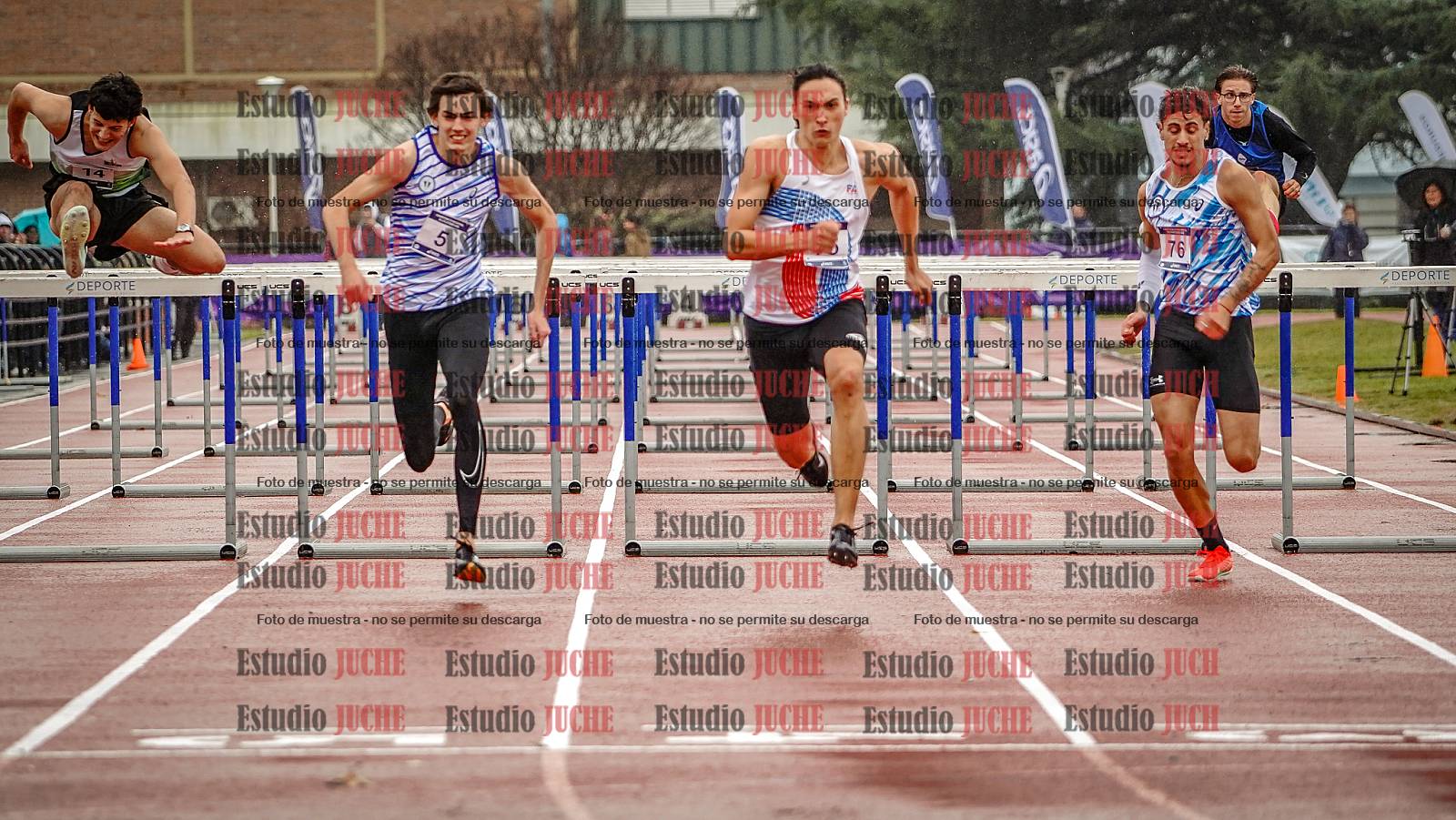 Fotos de los 110 m con vallas de varones - FINAL