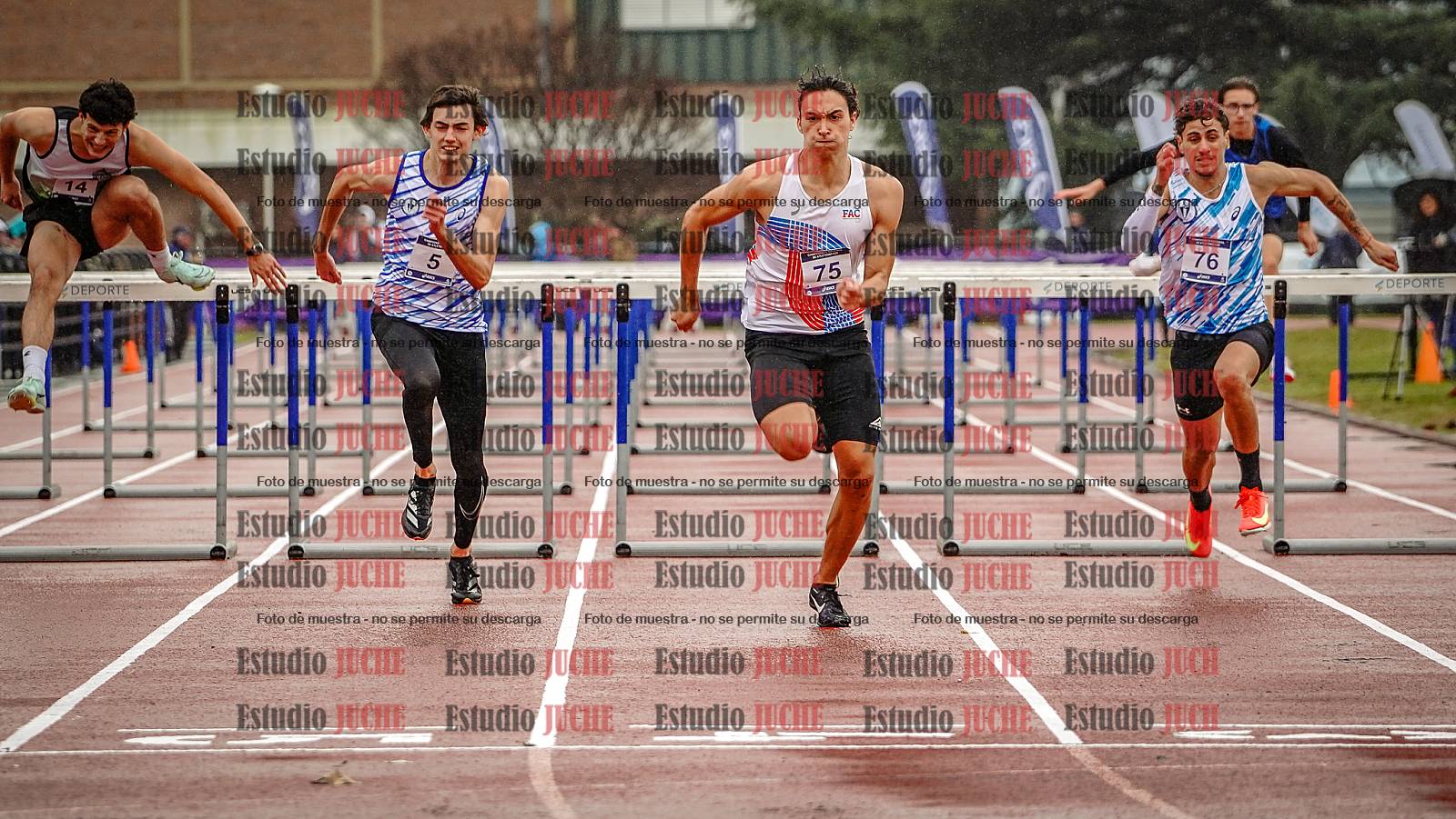 Fotos de los 110 m con vallas de varones - FINAL
