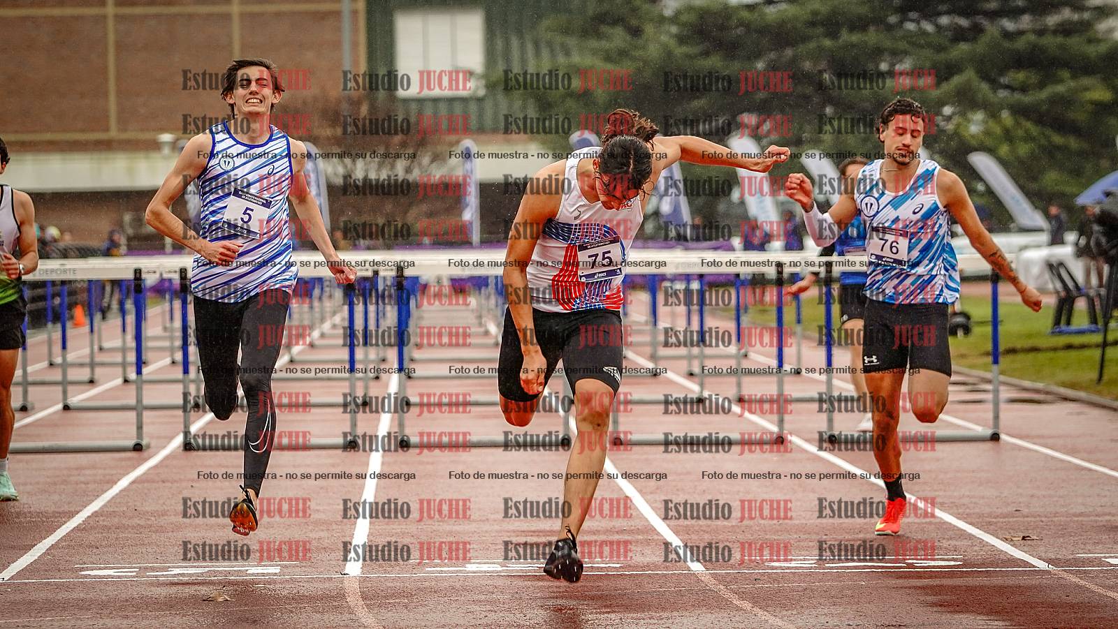 Fotos de los 110 m con vallas de varones - FINAL