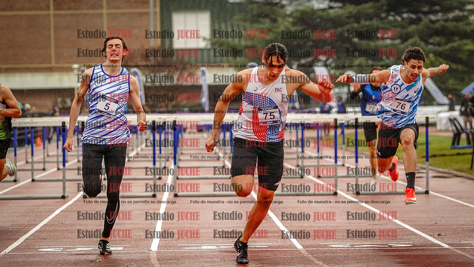Fotos de los 110 m con vallas de varones - FINAL