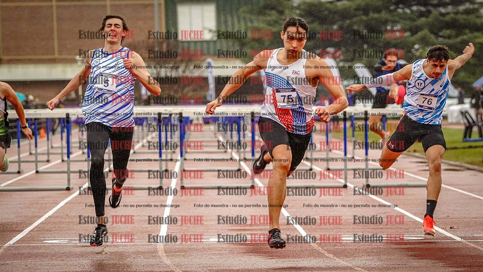 Fotos de los 110 m con vallas de varones - FINAL