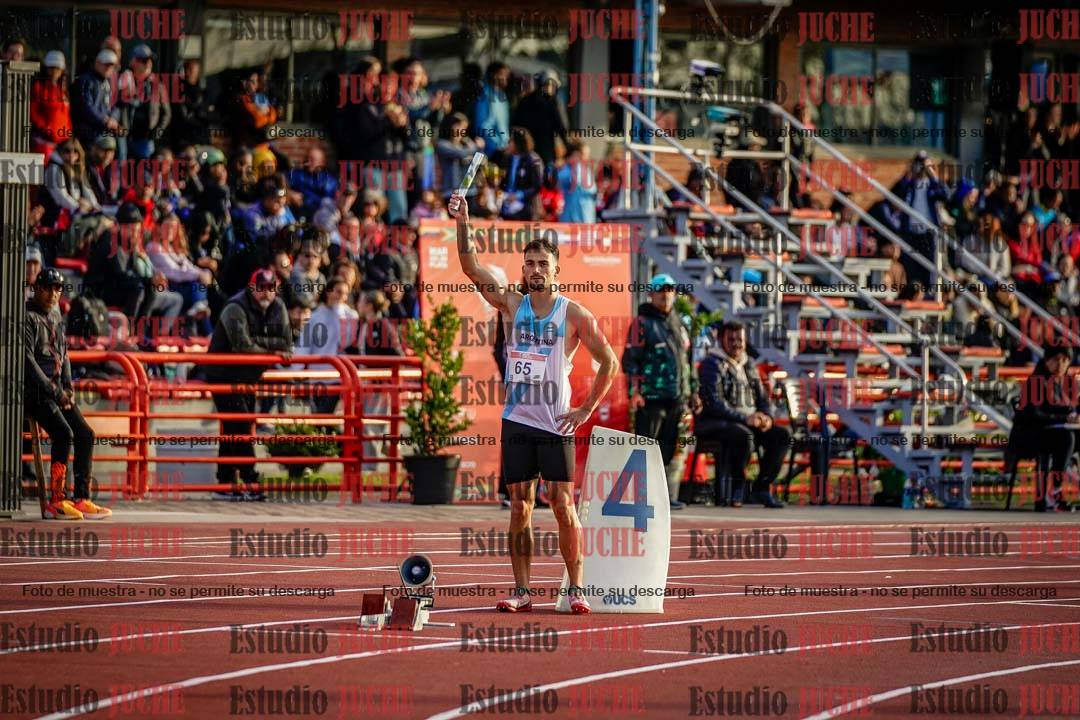 Fotos de los relevos 4x100 m de varones