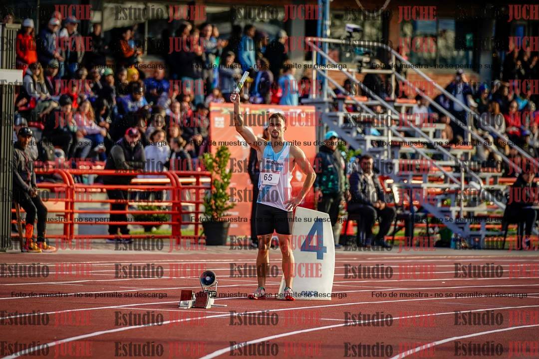 Fotos de los relevos 4x100 m de varones