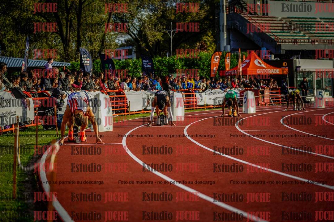 Fotos de los relevos 4x100 m de varones