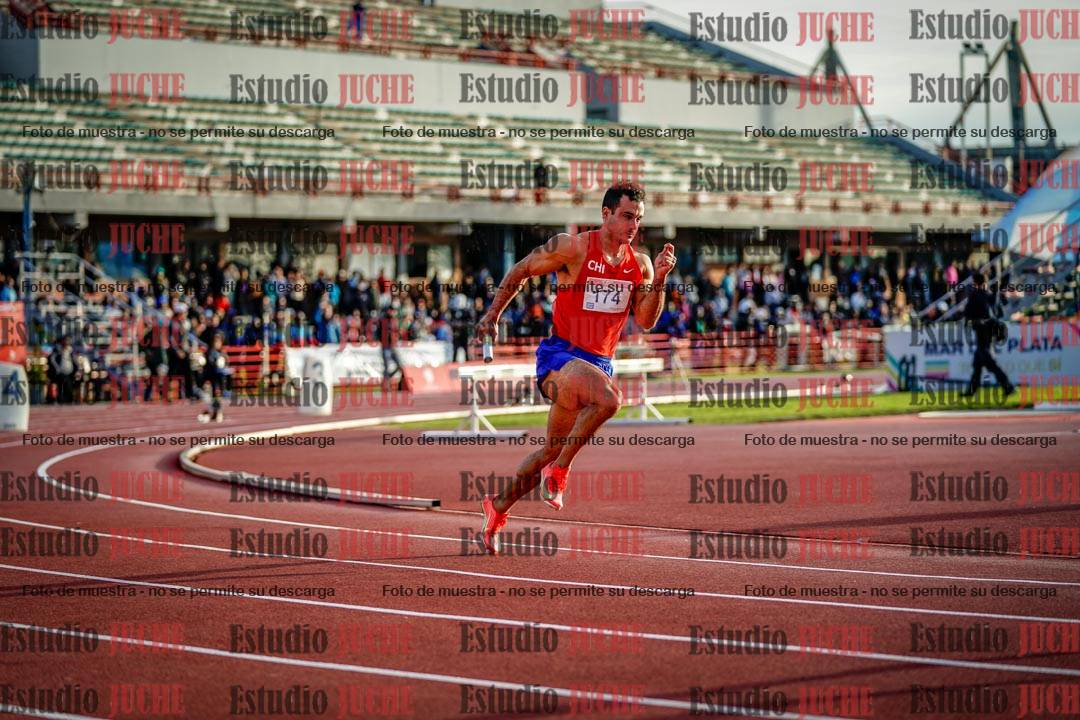 Fotos de los relevos 4x100 m de varones