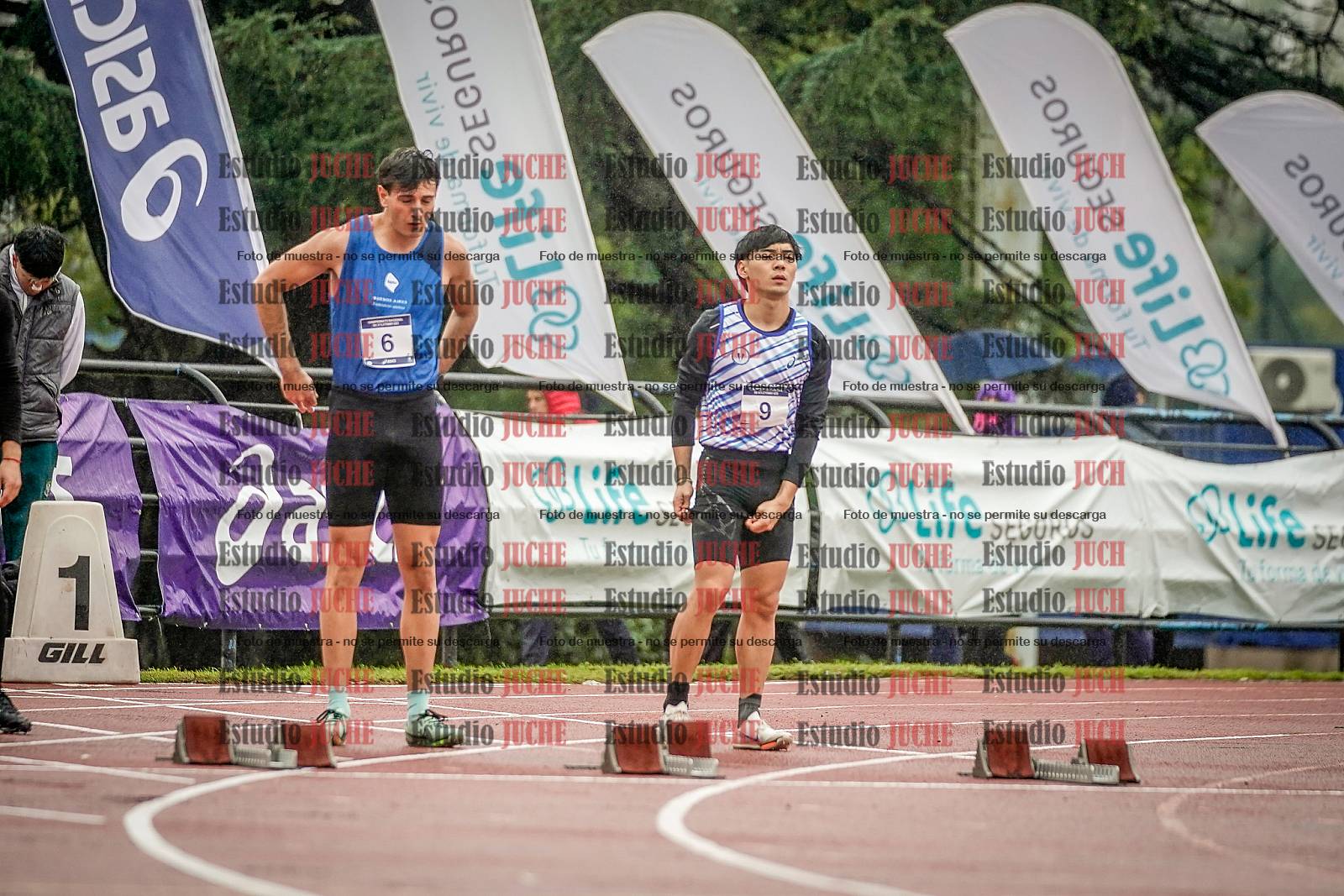 Fotos de los 100 m llanos de varones - FINAL