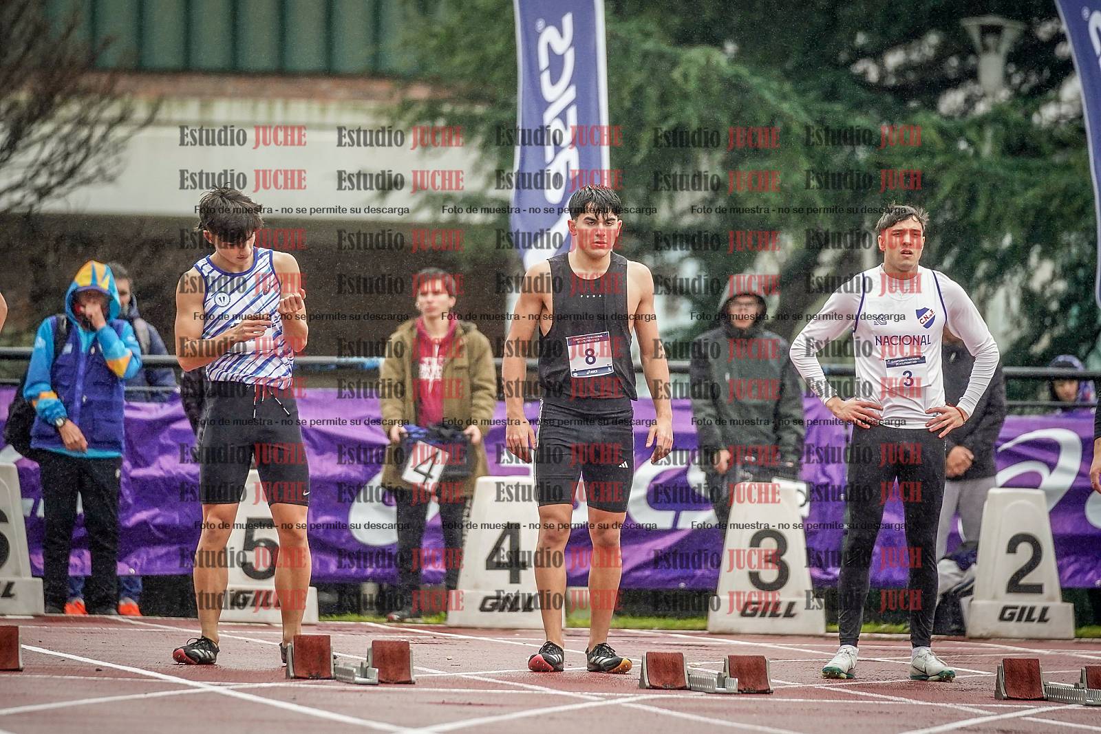 Fotos de los 100 m llanos de varones - FINAL