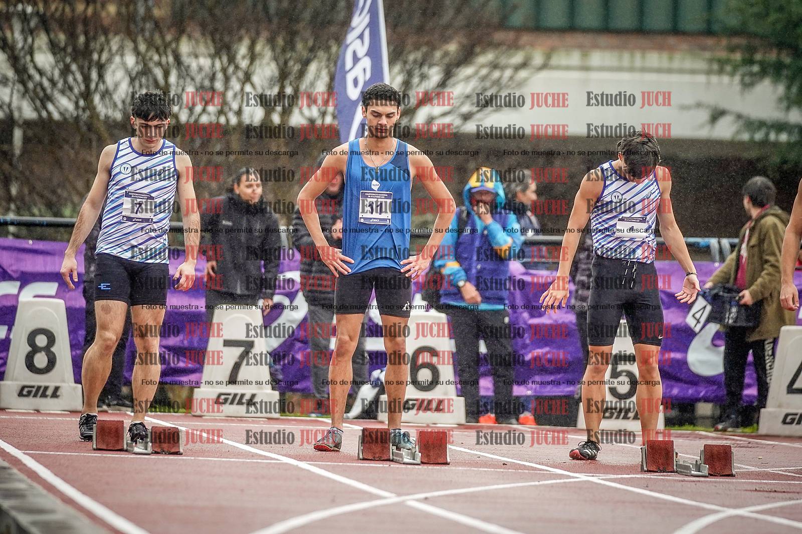 Fotos de los 100 m llanos de varones - FINAL
