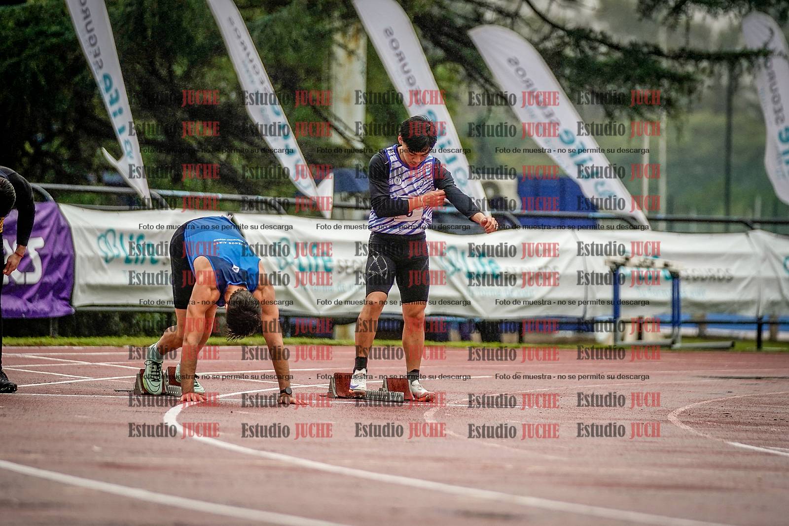 Fotos de los 100 m llanos de varones - FINAL