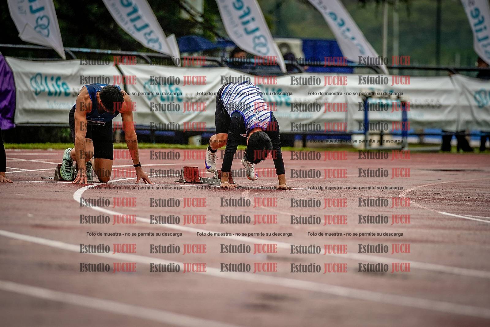 Fotos de los 100 m llanos de varones - FINAL