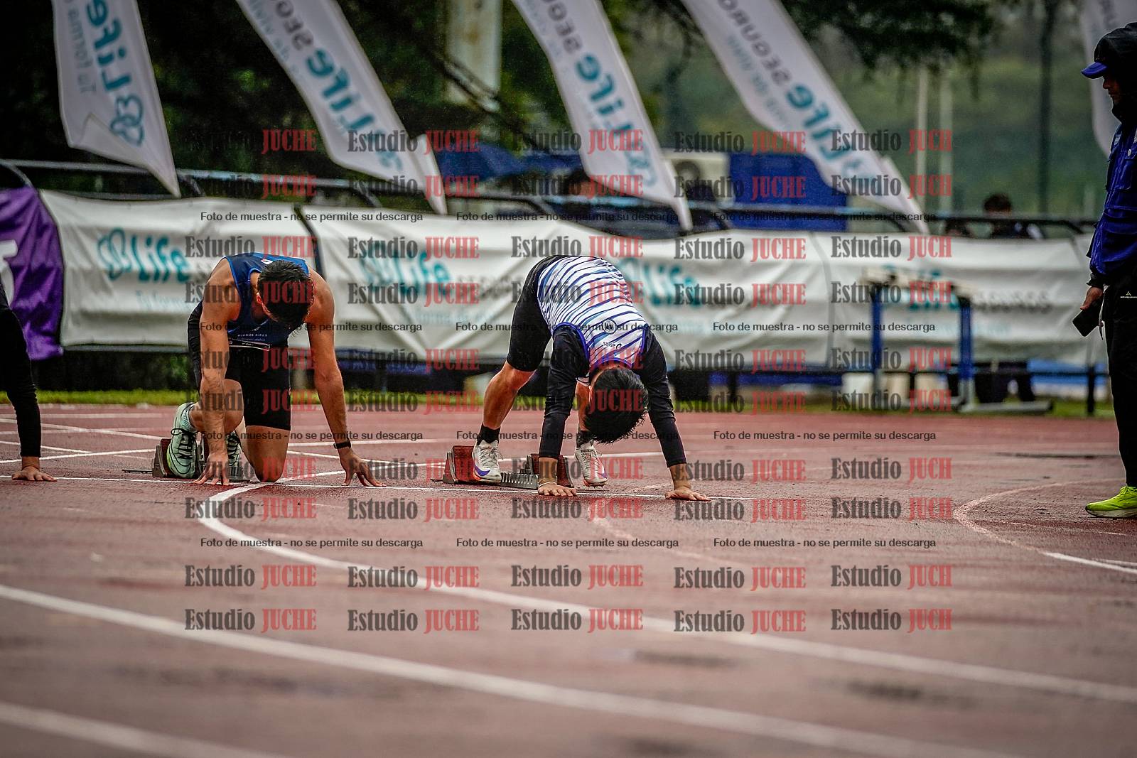 Fotos de los 100 m llanos de varones - FINAL