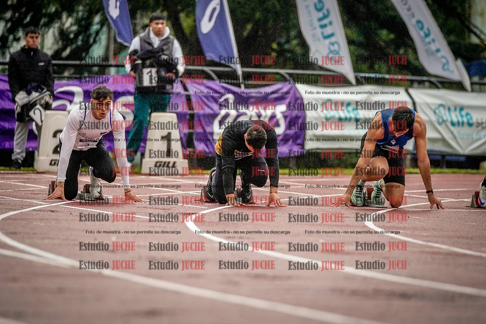 Fotos de los 100 m llanos de varones - FINAL