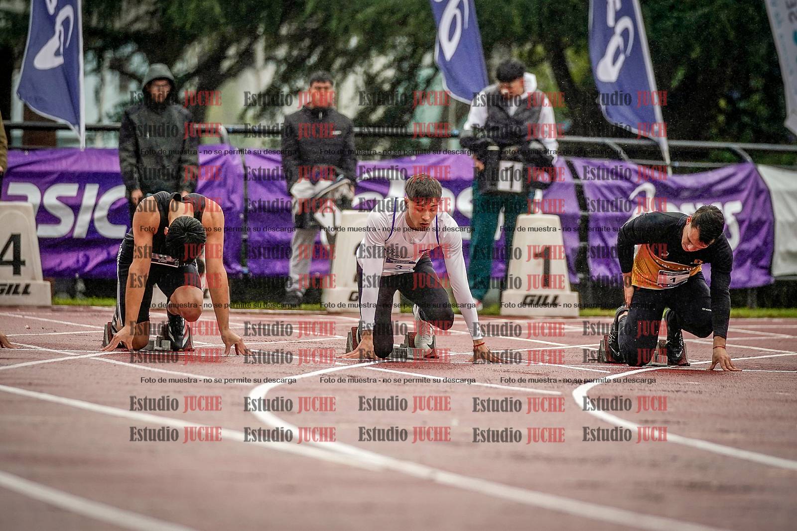 Fotos de los 100 m llanos de varones - FINAL