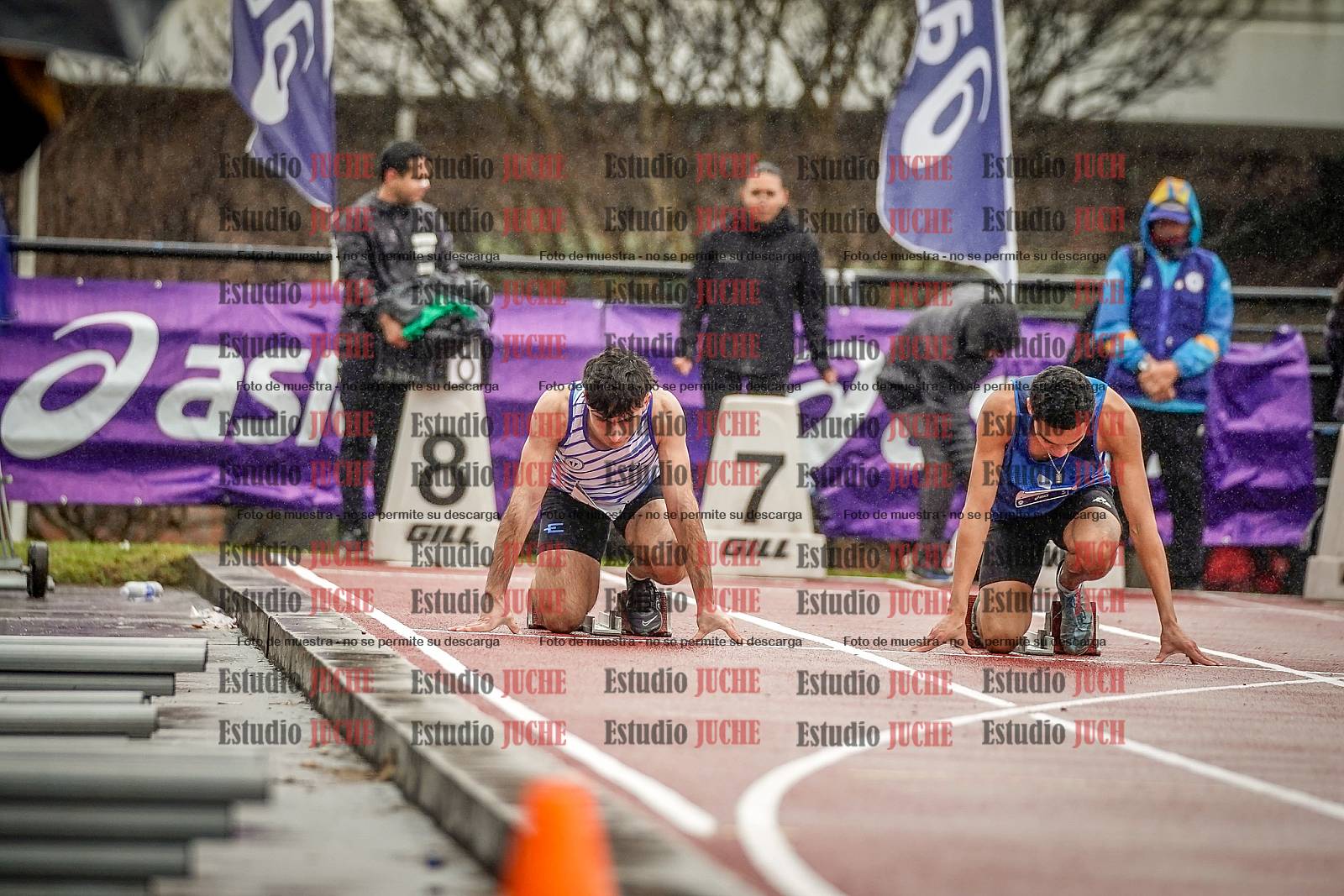 Fotos de los 100 m llanos de varones - FINAL