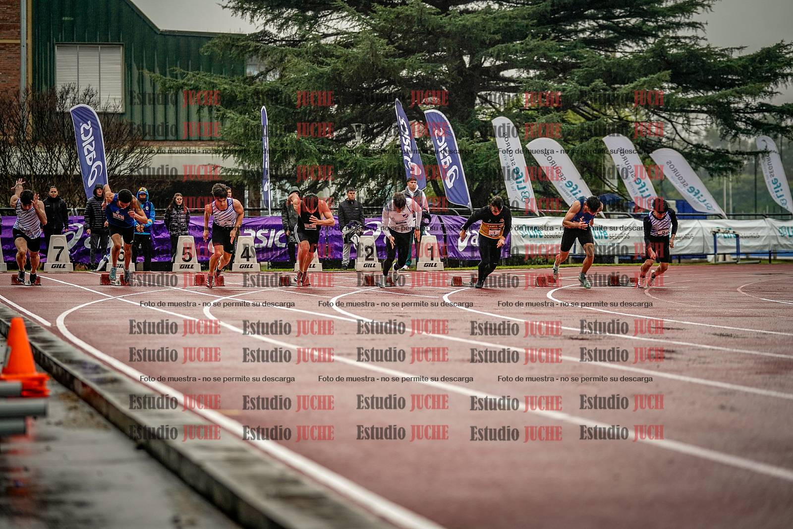 Fotos de los 100 m llanos de varones - FINAL